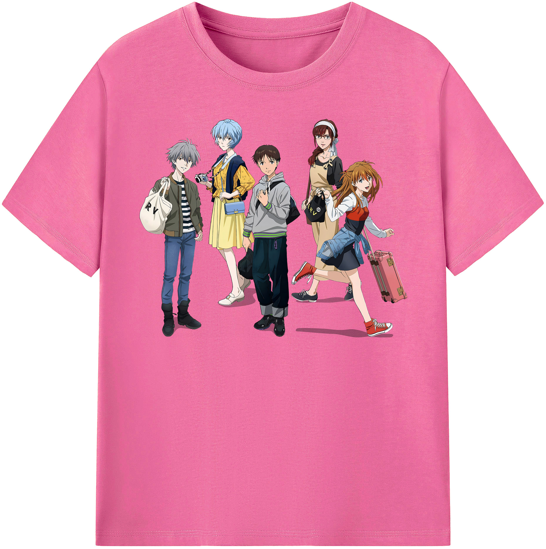 （画像用） EVA 新世紀エヴァンゲリオン レディースカジュアルプリントTシャツ（綿100％）